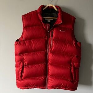 Timberland Men’s Goose Down puffer vest Red XL